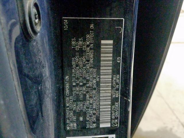 JTLKT324050202172 - 2005 TOYOTA SCION XB  photo 10