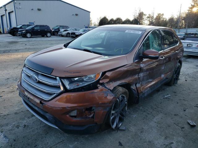 2FMPK4K94HBB98017 - 2017 FORD EDGE TITANIUM ORANGE photo 1