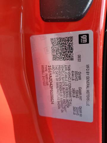 1G1YA2D42P5109624 - 2023 CHEVROLET CORVETTE STINGRAY 1LT RED photo 12