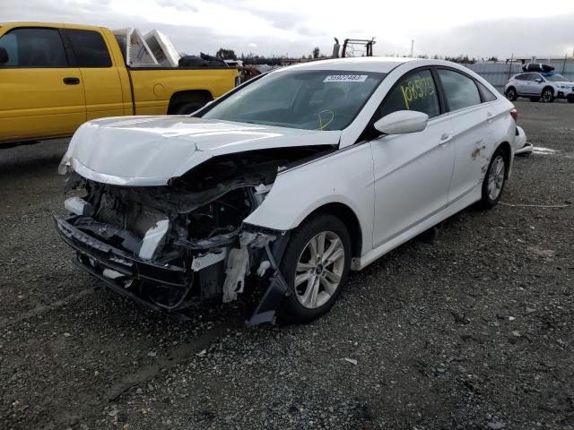 5NPEB4AC0EH835896 - 2014 HYUNDAI SONATA GLS WHITE photo 1