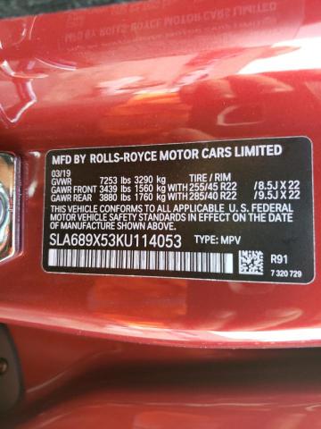 SLA689X53KU114053 - 2019 ROLLS-ROYCE CULLINAN RED photo 14