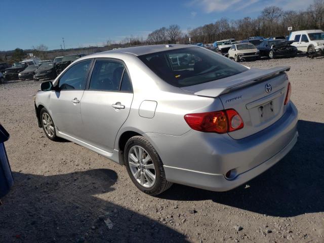 1NXBU4EE2AZ382675 - 2010 TOYOTA COROLLA BASE SILVER photo 2