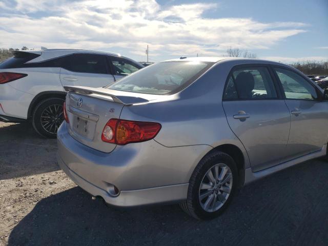 1NXBU4EE2AZ382675 - 2010 TOYOTA COROLLA BASE SILVER photo 3