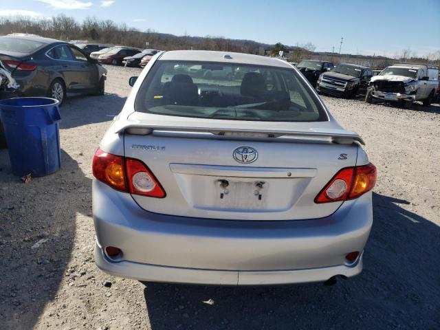 1NXBU4EE2AZ382675 - 2010 TOYOTA COROLLA BASE SILVER photo 6