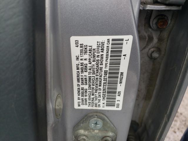 1HGES26723L027480 - 2003 HONDA CIVIC EX SILVER photo 12