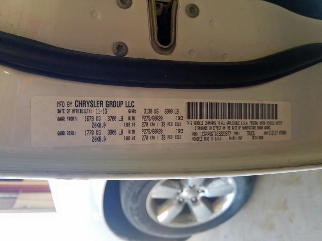 1C6RR6GT6ES223677 - 2014 RAM 1500 SLT  photo 10