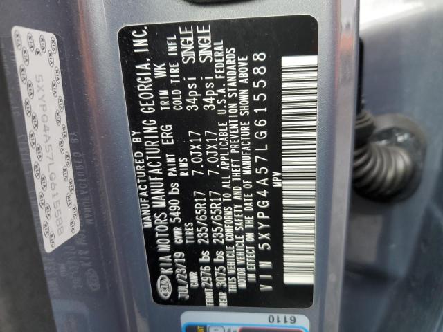 5XYPG4A57LG615588 - 2020 KIA SORENTO S BLUE photo 13