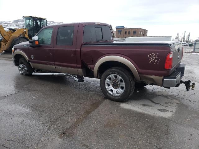 1FT8W3BT8CEB37625 - 2012 FORD F350 SUPER MAROON photo 2