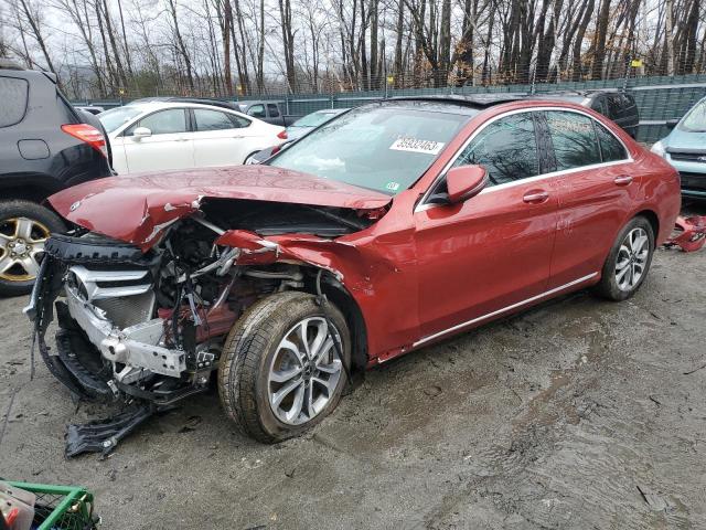 WDDWF4KB6JR388417 - 2018 MERCEDES-BENZ C 300 4MATIC RED photo 1