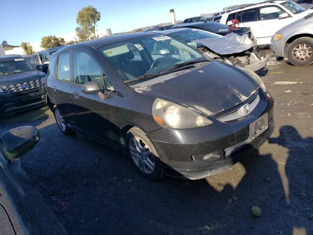 JHMGD38657S037524 - 2007 HONDA FIT S BLACK photo 4