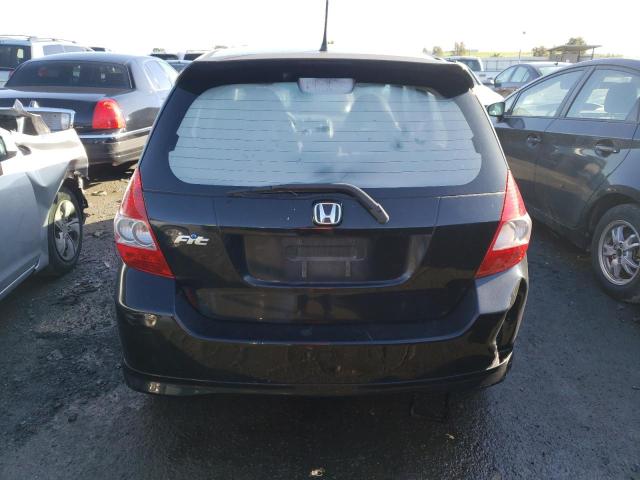 JHMGD38657S037524 - 2007 HONDA FIT S BLACK photo 6