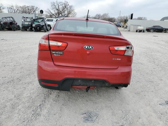 KNADN4A33E6337279 - 2014 KIA RIO EX RED photo 6