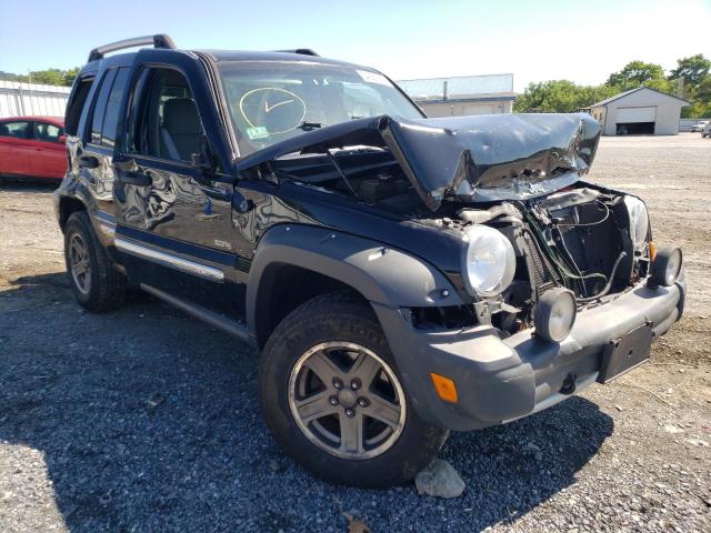 1J4GL38K95W725284 - 2005 JEEP LIBERTY RENEGADE BLACK photo 1