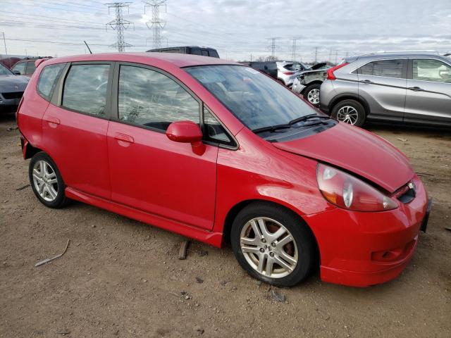 JHMGD38697S027577 - 2007 HONDA FIT S RED photo 4