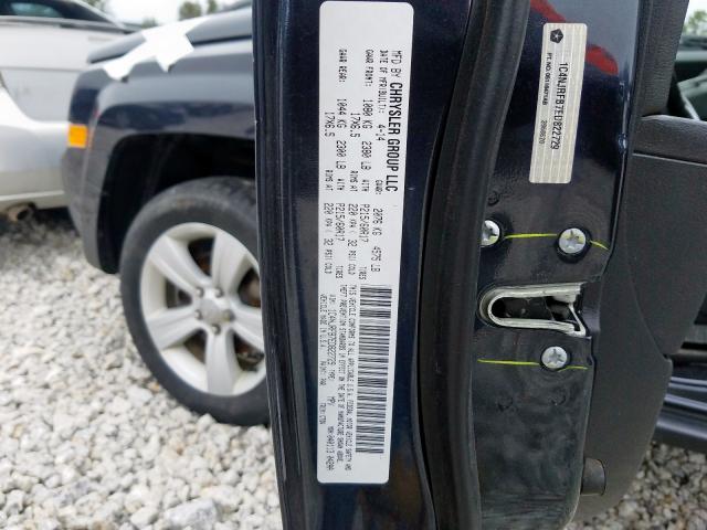 1C4NJRFB7ED822729 - 2014 JEEP PATRIOT LATITUDE  photo 10