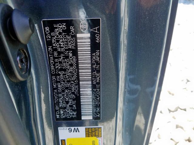 JTKDE167990299989 - 2009 TOYOTA SCION TC  ფოტო 10