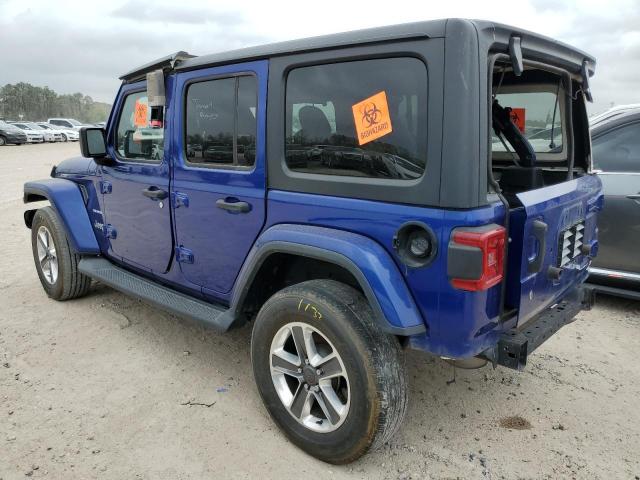 1C4HJXEG6JW238562 - 2018 JEEP WRANGLER U SAHARA BLUE photo 2