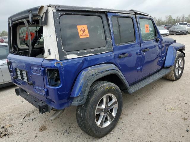1C4HJXEG6JW238562 - 2018 JEEP WRANGLER U SAHARA BLUE photo 3