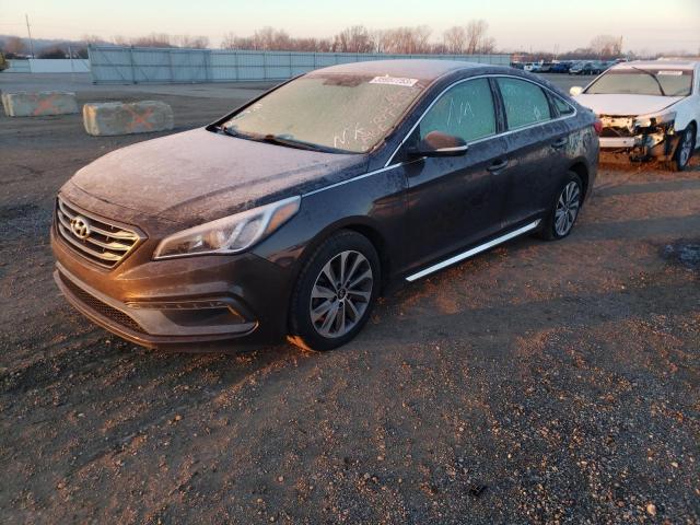 5NPE34AF5HH510088 - 2017 HYUNDAI SONATA SPORT GRAY photo 1