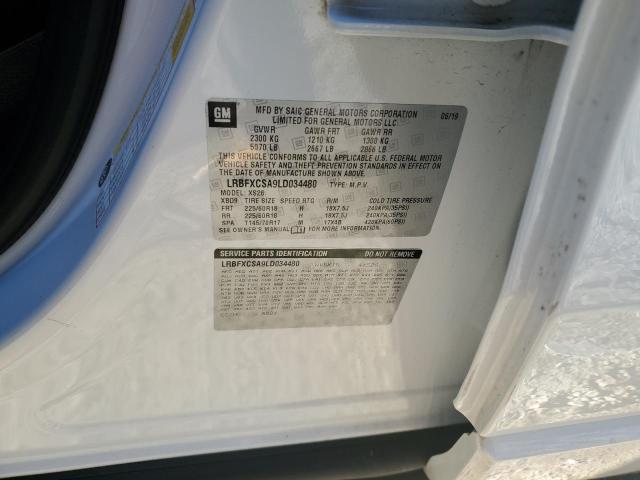 LRBFXCSA9LD034480 - 2020 BUICK ENVISION ESSENCE თეთრი ფოტო 13