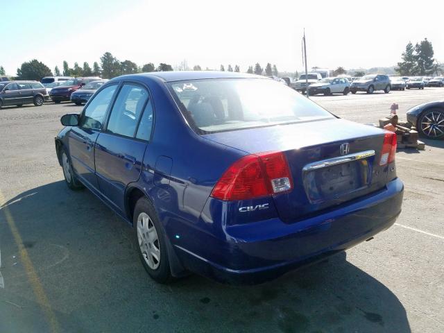 JHMES16553S001046 - 2003 HONDA CIVIC LX  photo 3