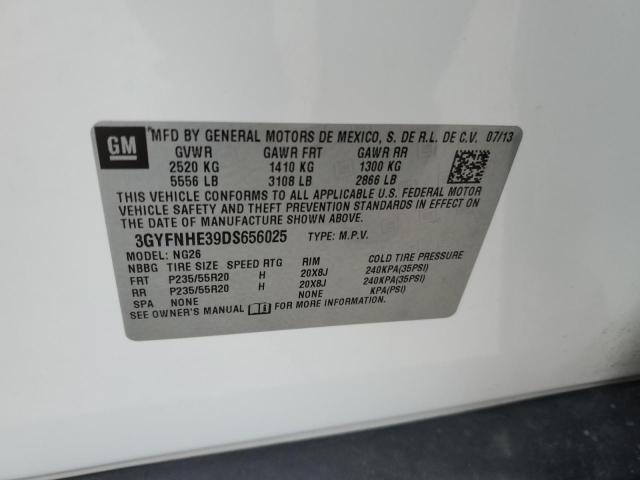 3GYFNHE39DS656025 - 2013 CADILLAC SRX PERFORMANCE COLLECTION WHITE photo 13
