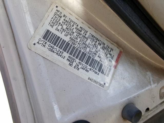 JT8BF12G7T0169782 - 1996 LEXUS ES 300  photo 10