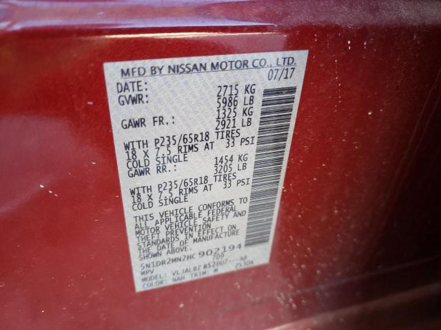 5N1DR2MN2HC902194 - 2017 NISSAN PATHFINDER S 石墨色 照片 14