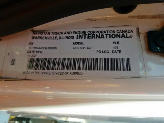1HTMMAAN38J690969 - 2008 INTERNATIONAL 4000 4300  photo 10