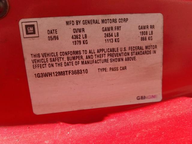 1G3WH12M8TF368310 - 1996 OLDSMOBILE CUTLASS SUPREME SL  照片 10