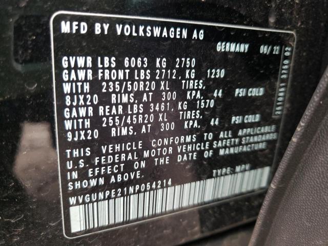 WVGUNPE21NP054214 - 2022 VOLKSWAGEN ID.4 PRO S შავი ფოტო 14