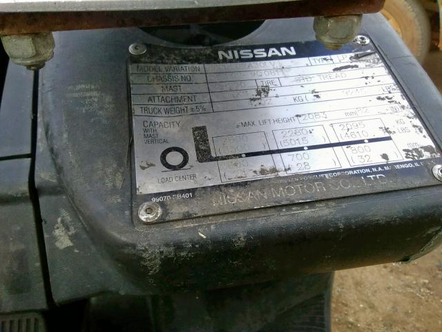 CUL029Q0811 - 2005 NISSAN FORKLIFT  photo 10