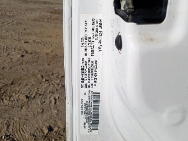 ZFBERFAT3G6B42332 - 2016 RAM PROMASTER CITY  photo 10