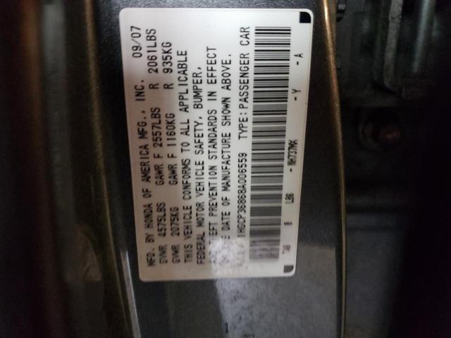 1HGCP36868A006559 - 2008 HONDA ACCORD EXL GRAY photo 13