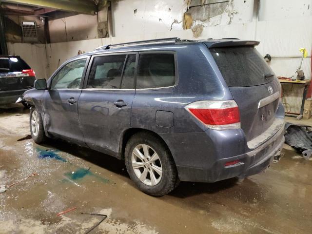 5TDBK3EH8CS129124 - 2012 TOYOTA HIGHLANDER BASE أزرق صورة 2