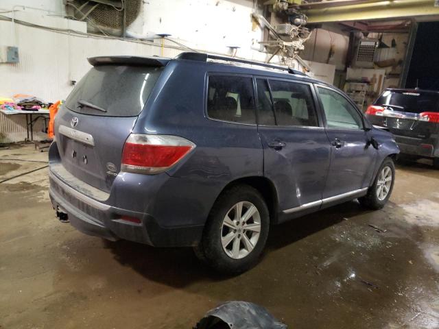 5TDBK3EH8CS129124 - 2012 TOYOTA HIGHLANDER BASE أزرق صورة 3