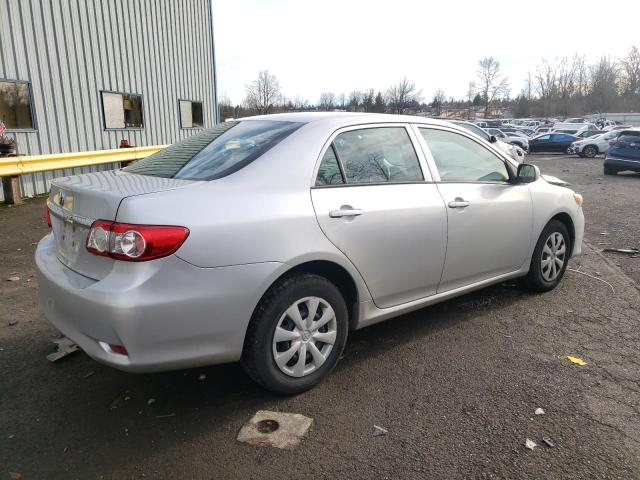 5YFBU4EE6DP220912 - 2013 TOYOTA COROLLA BASE SILVER photo 3