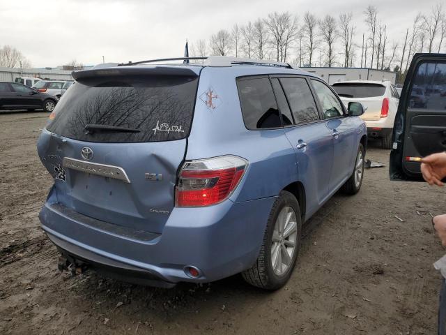 JTEEW44A082000879 - 2008 TOYOTA HIGHLANDER HYBRID LIMITED BLUE photo 3