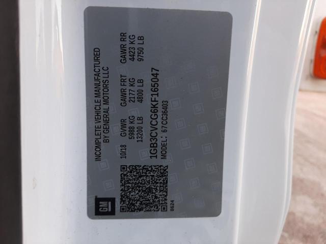 1GB3CVCG6KF165047 - 2019 CHEVROLET SILVERADO C3500 WHITE photo 12