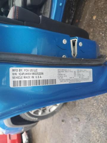 1C4PJMBX1MD253209 - 2021 JEEP CHEROKEE TRAILHAWK ლურჯი ფოტო 12