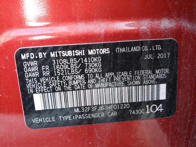 ML32F3FJ6JHF01220 - 2018 MITSUBISHI MIRAGE G4 ES Qırmızı foto 12