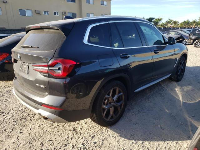 5UX43DP09N9L73142 - 2022 BMW X3 SDRIVE30I BLACK photo 3