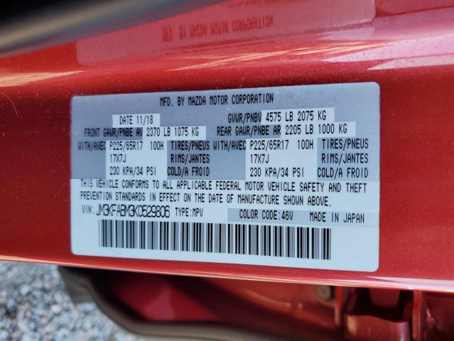 JM3KFABM3K0529806 - 2019 MAZDA CX-5 SPORT RED photo 13