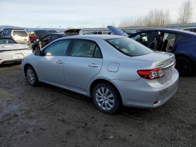 5YFBU4EE5DP136242 - 2013 TOYOTA COROLLA BASE SILVER photo 2