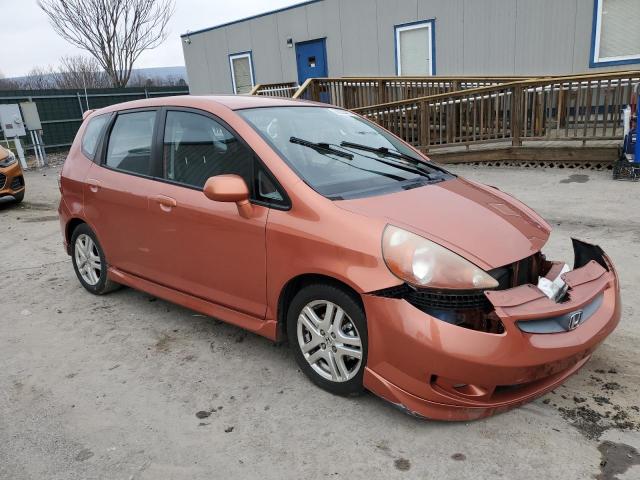 JHMGD38617S038220 - 2007 HONDA FIT S ORANGE photo 4