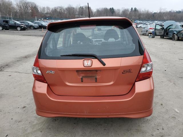 JHMGD38617S038220 - 2007 HONDA FIT S ORANGE photo 6