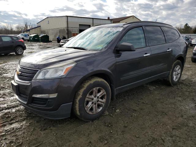 1GNKRFKD7EJ159950 - 2014 CHEVROLET TRAVERSE LS GRAY photo 1