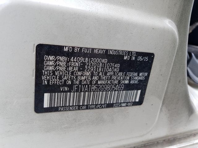 JF1VA1B62G9805469 - 2016 SUBARU WRX  photo 10