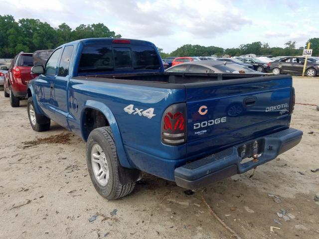 1D7HG12X135265247 - 2003 DODGE DAKOTA SXT  photo 3