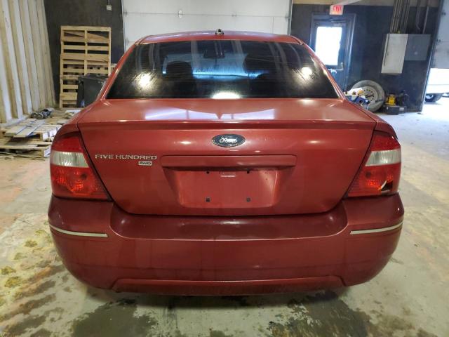 1FAHP27147G120576 - 2007 FORD FIVE HUNDR SEL RED photo 6